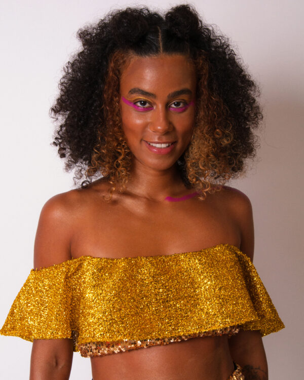 Top ciganinha dourado